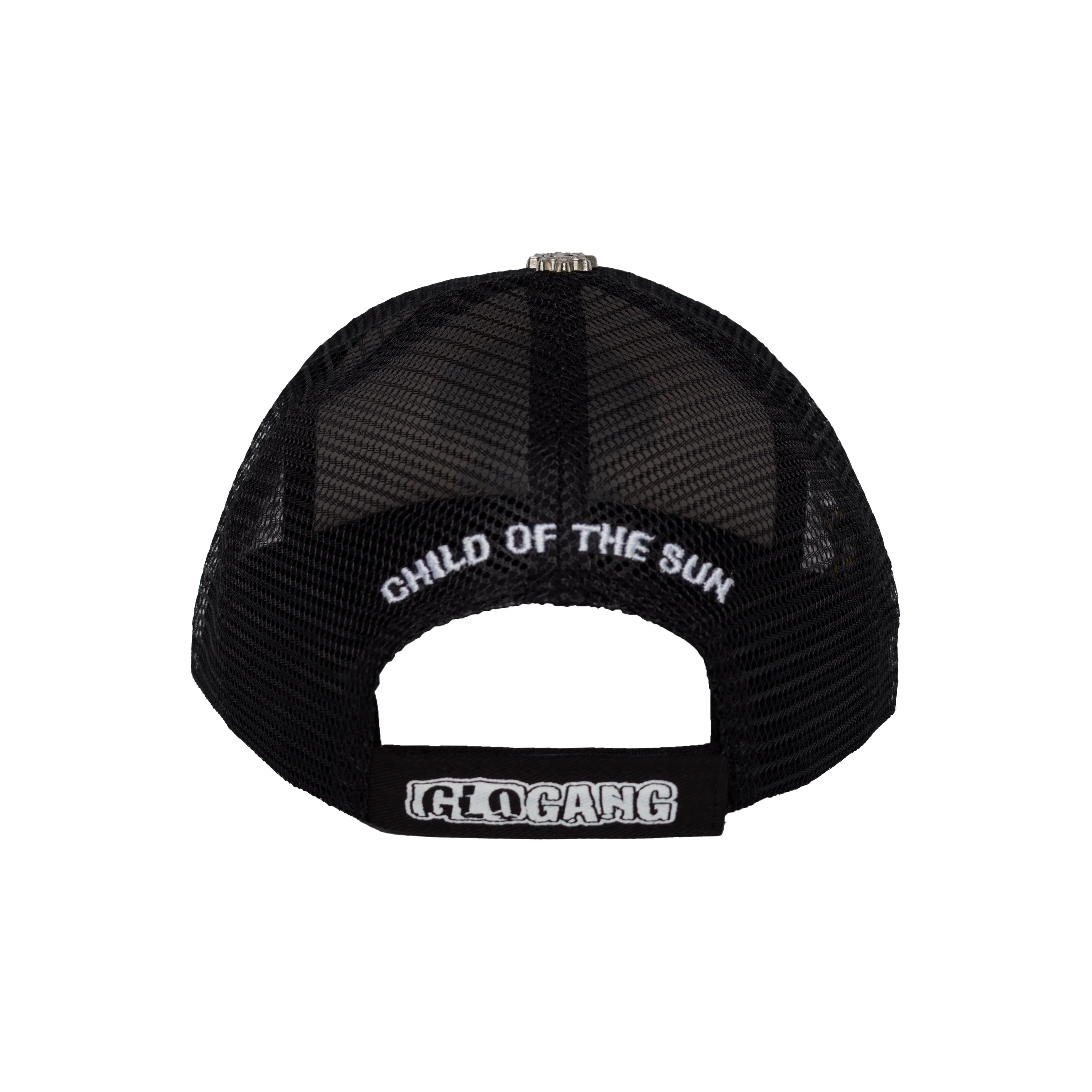 Glo Gang Classic Logo Trucker Hat (Black/White) - Image 3