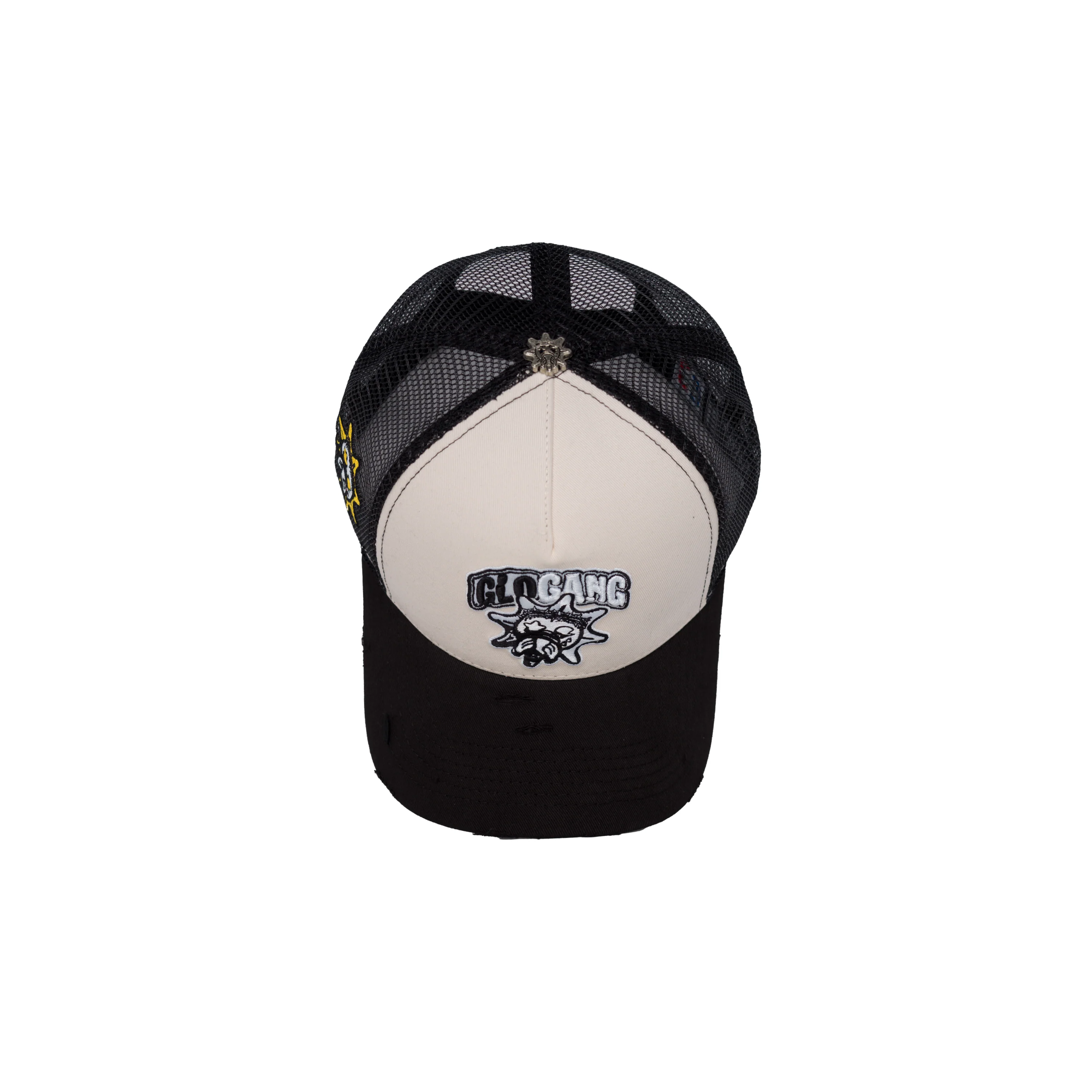 Glo Gang Classic Logo Trucker Hat (Black/White) - Image 4