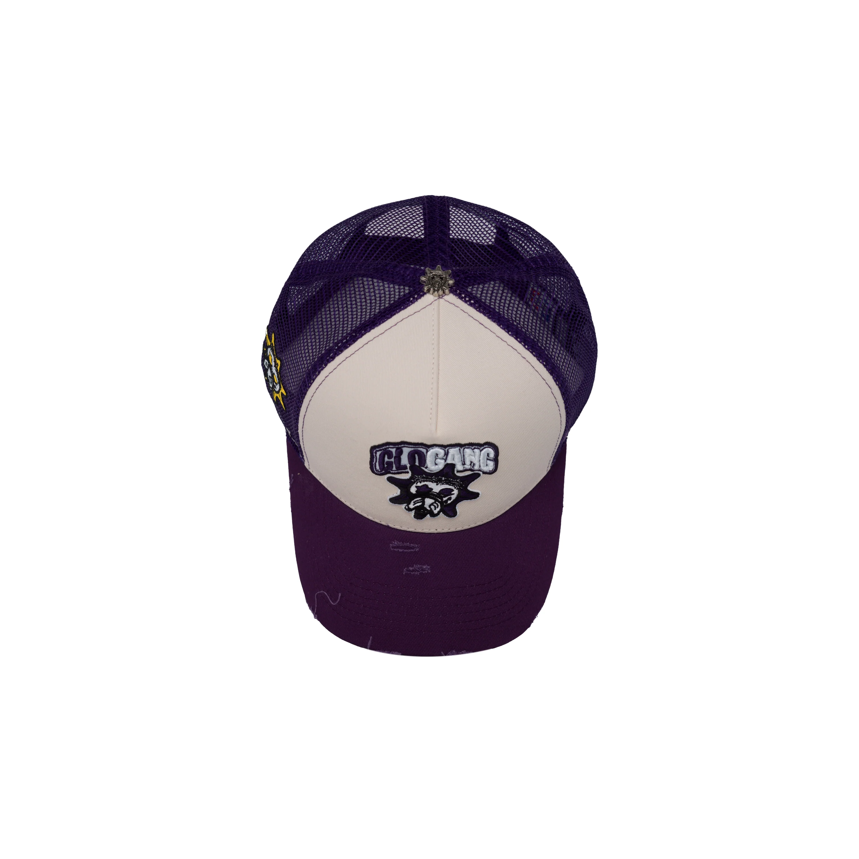 Glo Gang Classic Logo Trucker Hat (Purple/White) - Image 3