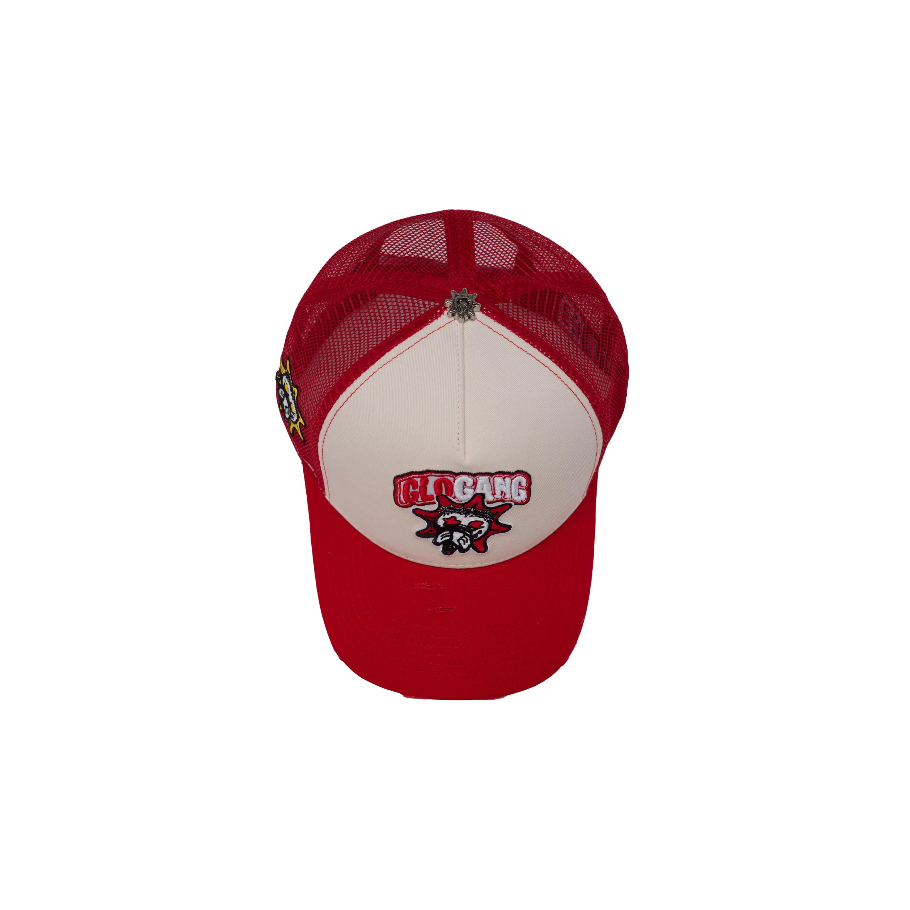 Glo Gang Classic Logo Trucker Hat (Red/White) - Image 3